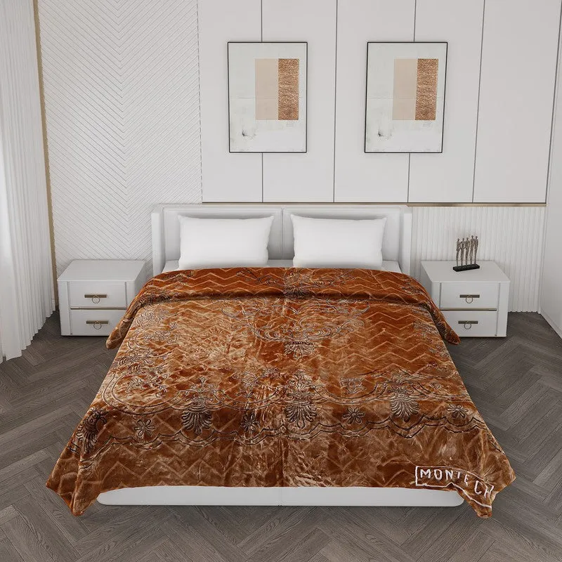 Monte Carlo Autumn Embrace Blanket (Brown) - 950 GSM media 3