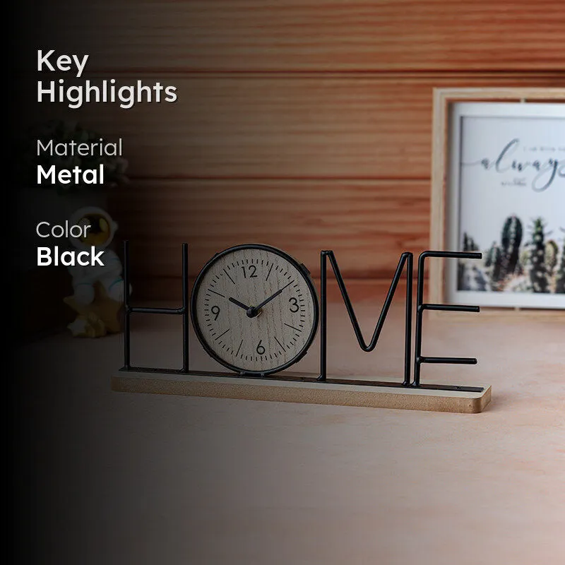 Typo Home Table Clock - Black media 2