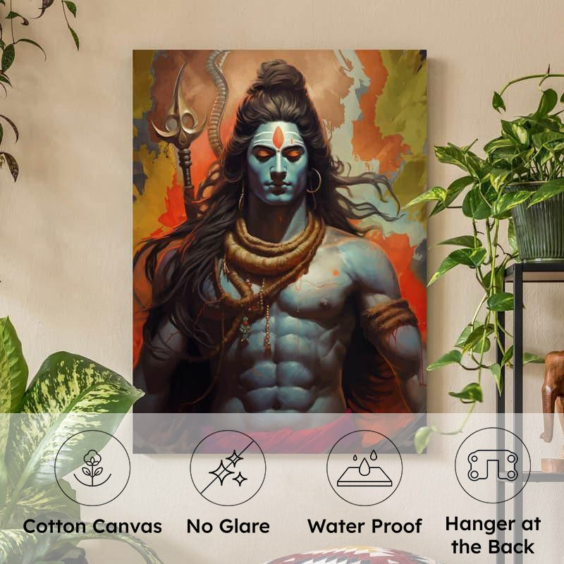 Shiva Meditate Canvas Wall Painting media 7