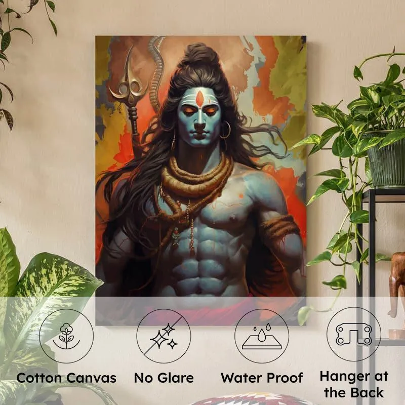 Shiva Meditate Canvas Wall Painting media 7