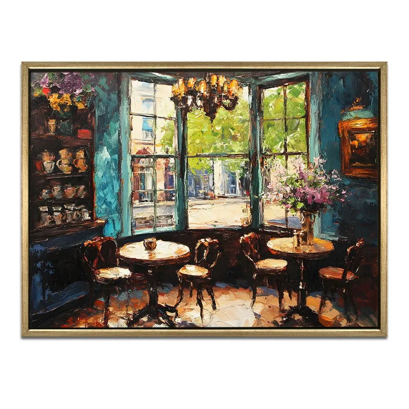 Vintage Parlor Canvas Wall Painting With Frame media 3