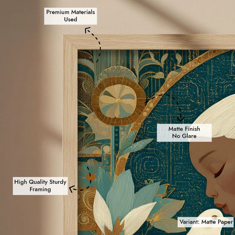 Dovehue Canvas Wall Painting - Brown Frame media 7