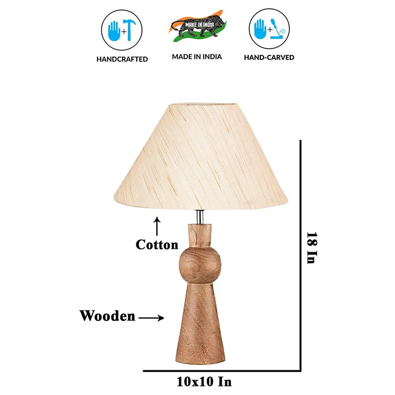 Angler Neo Wooden Table Lamp - Beige,Brown media 6