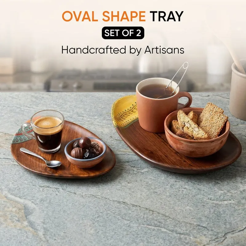 Velar Wooden Platter - Set of Two - 4