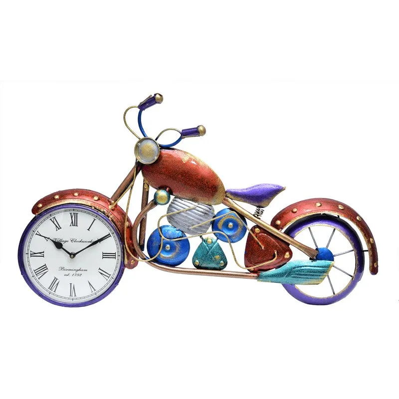 Dynamic Motorcycle Theme Metal Wall Clock media 4