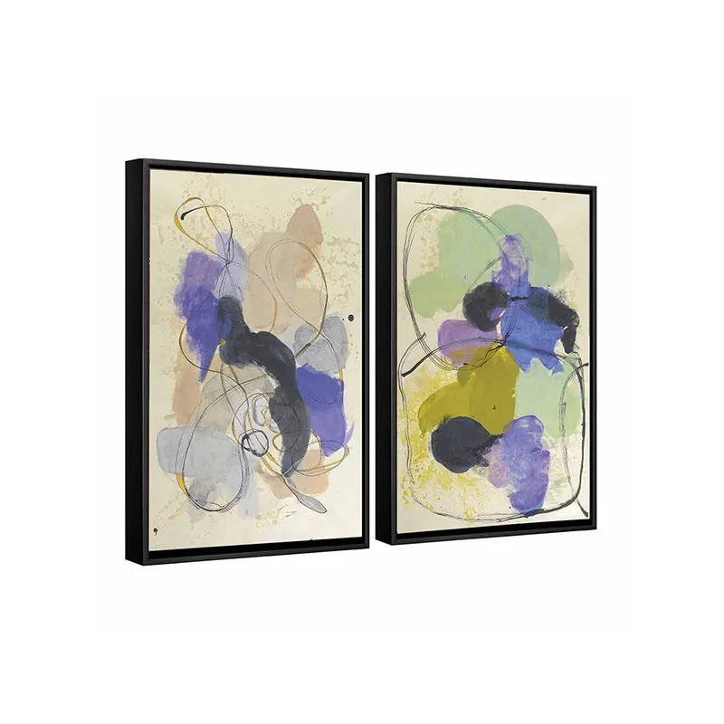 Meso Abstract Wall Painting - Set Of Two media 3