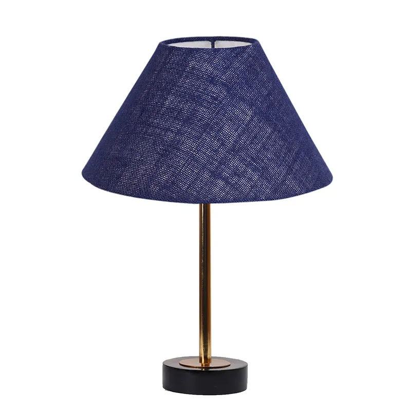 Sienna II Rodin Wooden Table Lamp - Blue,Gold,Black media 4