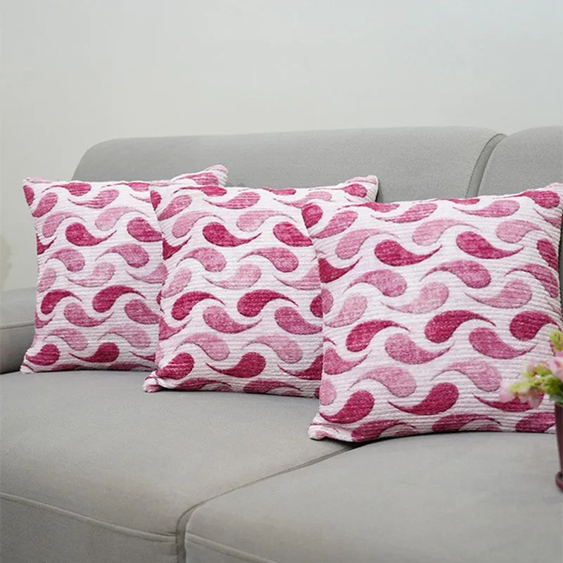 FloralDreamline Cushion Cover (Pink) - Set Of Three media 4