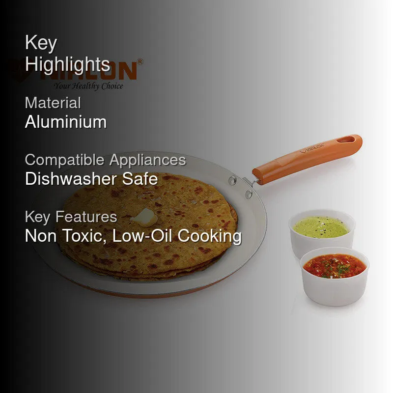 Nirlon Orange Ceramic Coating Dosa Tawa - 28 cm media 2