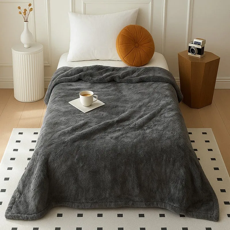 Solida Wool Blankets (Grey) - 330 GSM media 1