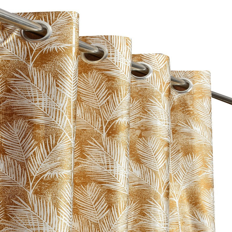 PureShade Printed Curtains (Gold) - Set Of Two media 3