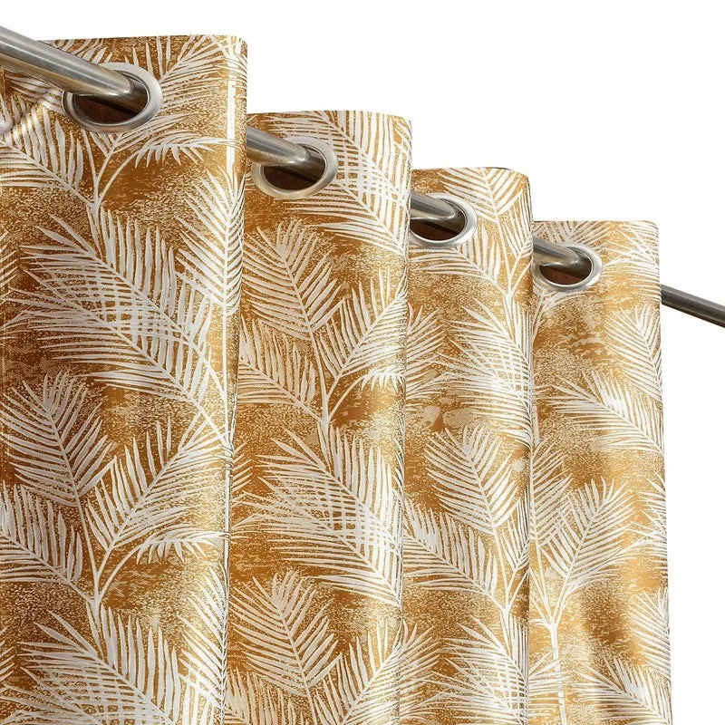 PureShade Printed Curtains (Gold) - Set Of Two media 3