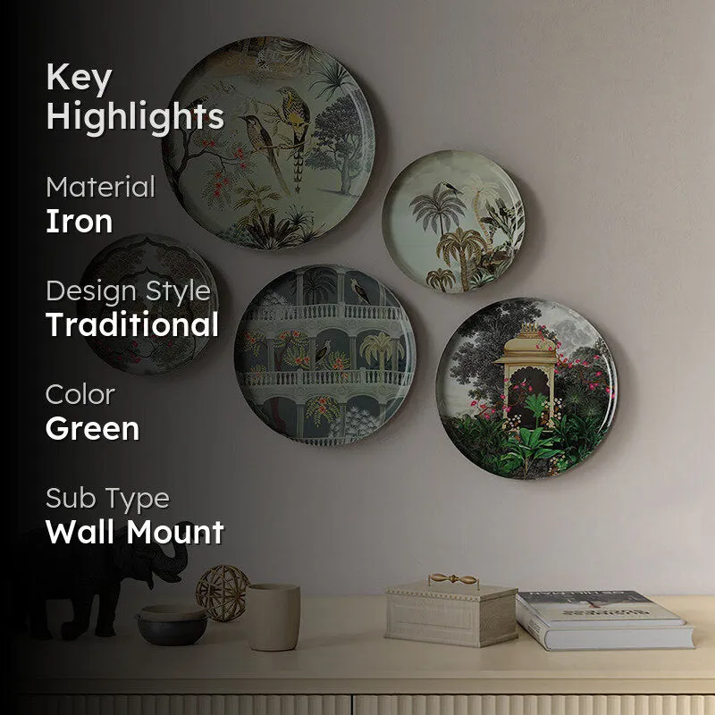 India Circus Victorian Aviary Iron Wall Plate - Set Of Five media 2