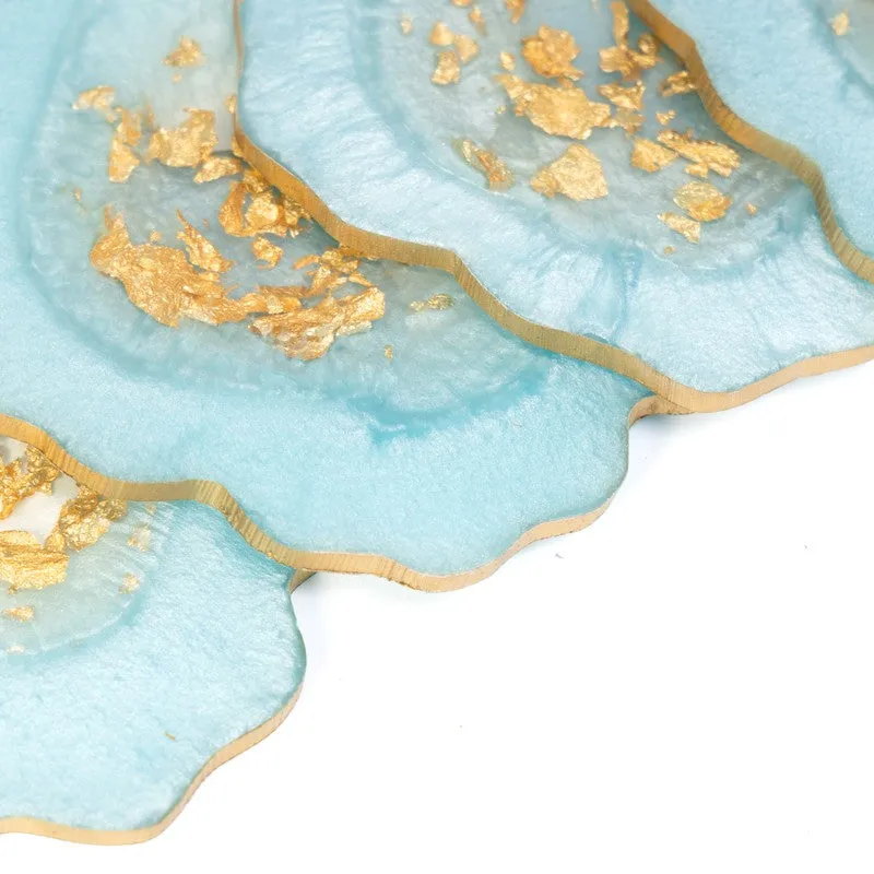 Celeste Crystal Coaster (Light Blue) - Set Of Four media 5