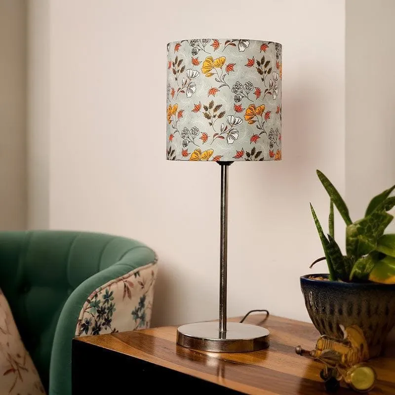 Gardenia Aura Metal Chrome Fabric Table Lamp - Multicolor media 3