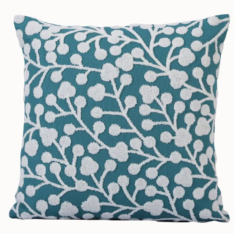 Yarn & Tale Embroidered Cotton Cushion Cover - Set Of Two media 3