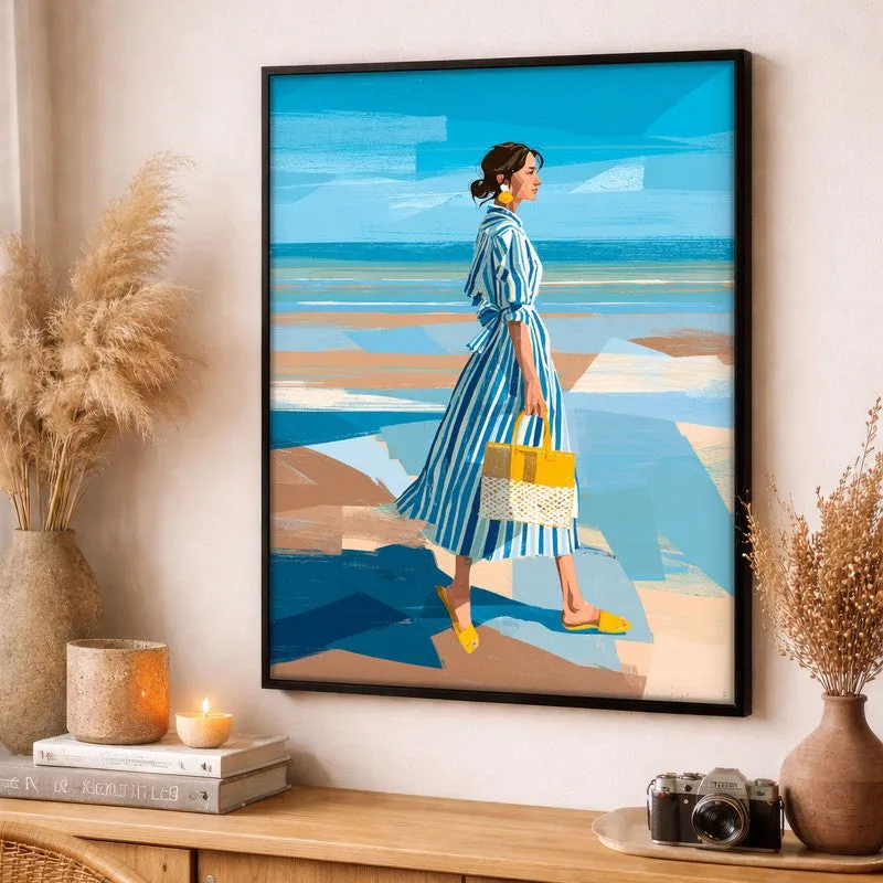 Alira Travel Illustration Canvas Wall Painting With Black Frame media 3