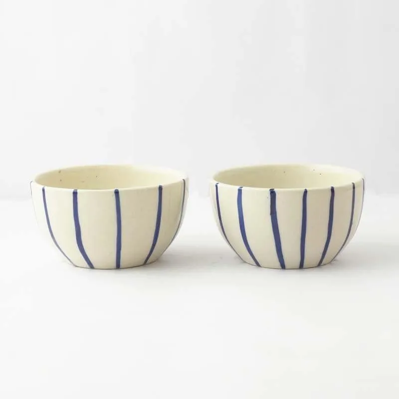 Kline Stripe Ceramic Bowl - Set Of Two media 4
