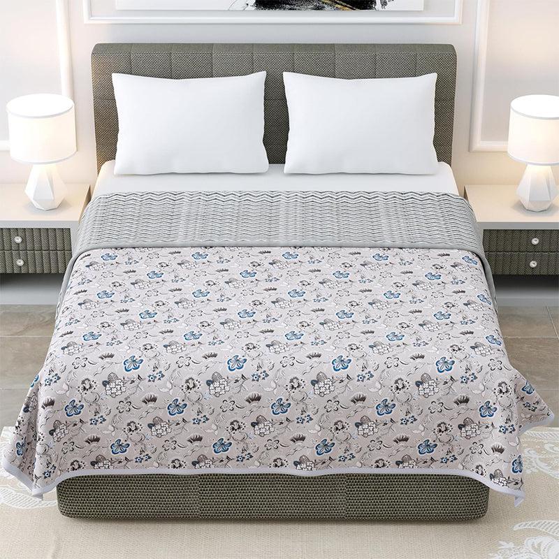 Abhi Cotton Cotton Dohar (Blue & Grey)  - 185 GSM media 4
