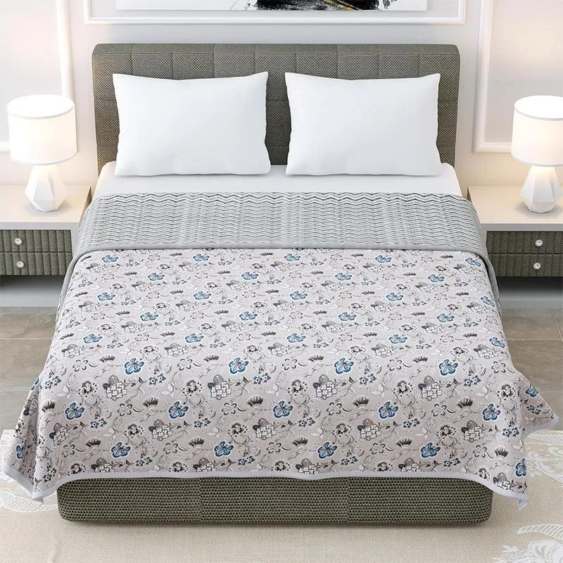 Abhi Cotton Cotton Dohar (Blue & Grey)  - 185 GSM media 4
