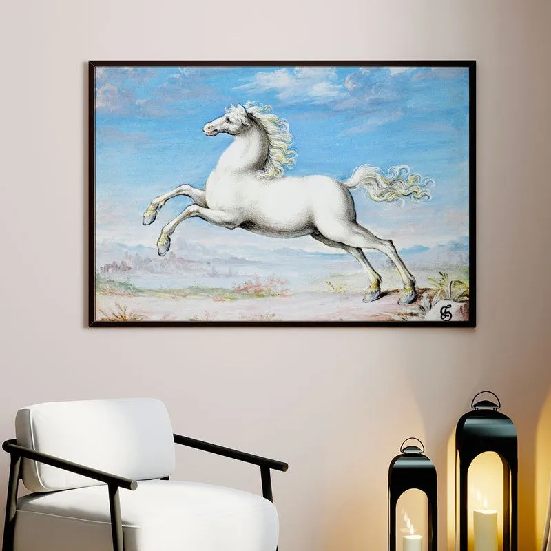 Terrace Near The Sea Canvas Wall Painting - Black Frame media 4