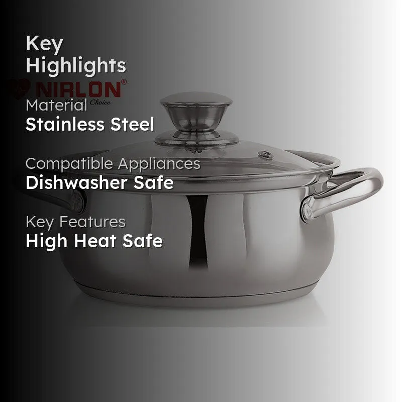 Nirlon Handi With Lid - 1300 mL/6 Inches media 2