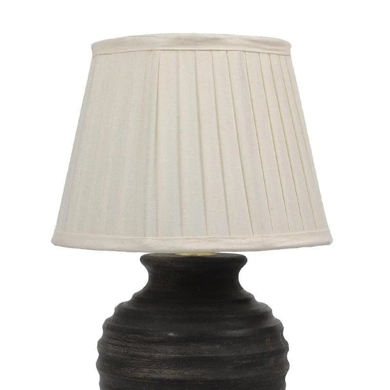 Vesara Palmer Fabric Table Lamp - White,Black media 4