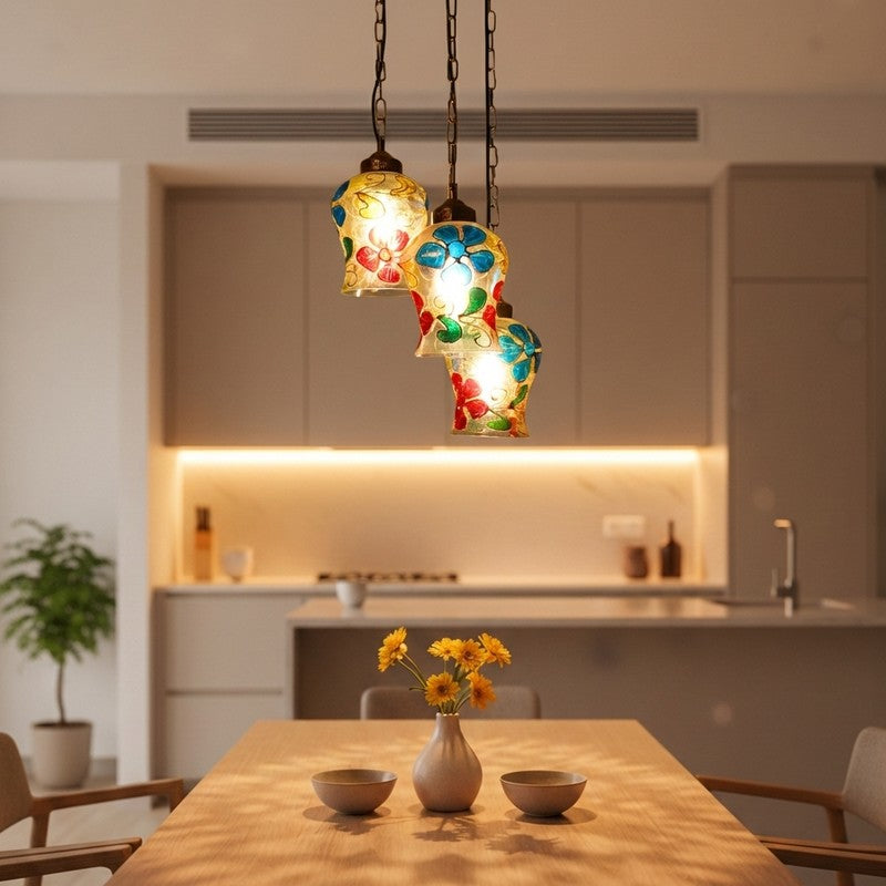 Vibrance Glass Ceiling Lamp - Multicolor