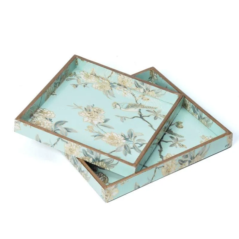 Chroma Floral Serving Tray - Set Of Two media 4