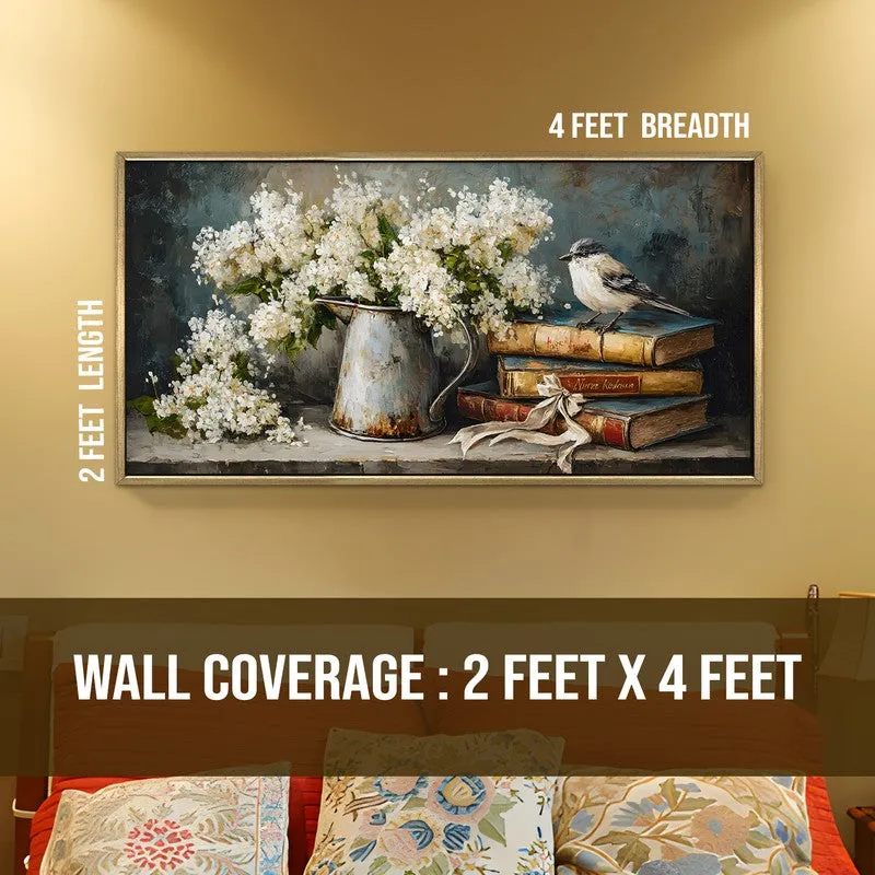 Silent Sparrow Canvas Wall Painting With Frame media 8