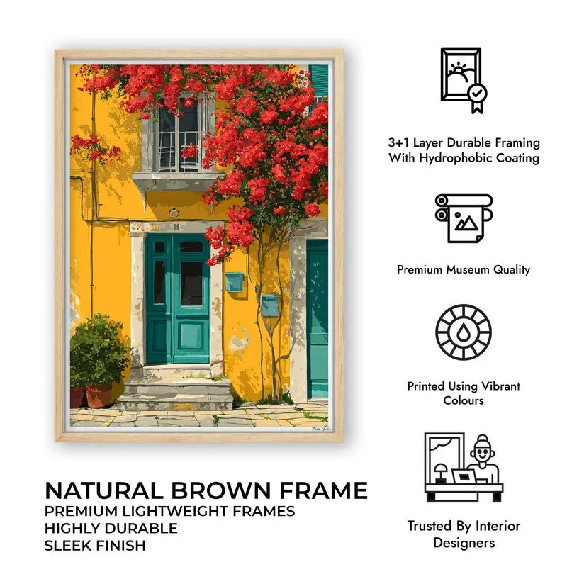Viretta Canvas Wall Painting With Brown Frame media 10