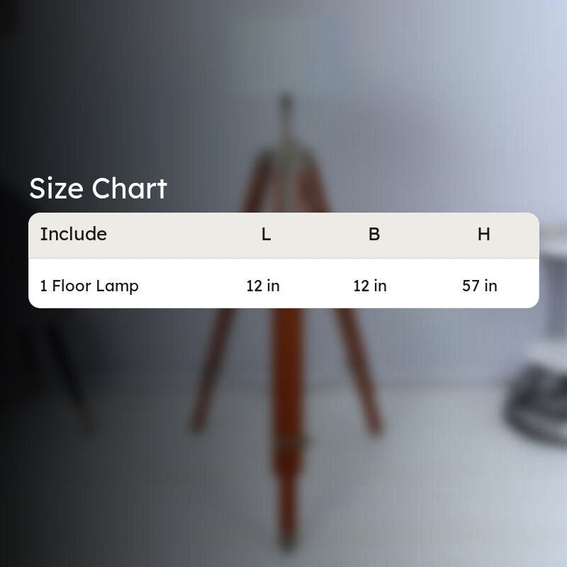 Lucciola Solid Tripod Floor Lamp - Brown & White media 4