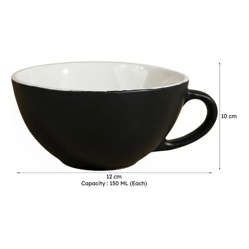 Elara Ceramic Tea Cup (150 mL Each) - Set Of Two media 7