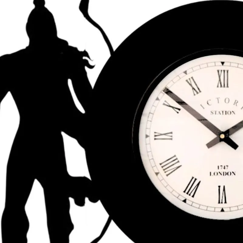 Sri Ram Steel Analog Wall Clock - Black media 5