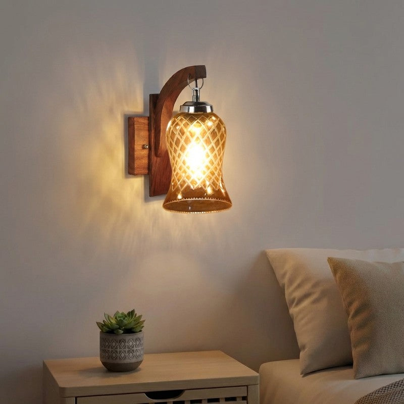 Honey Glow Glass Wall Lamp