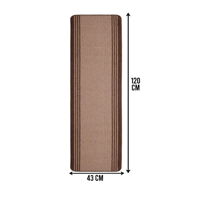 Stripe Haven Kitchen Floor Mats (Brown) - Set of Two media 7