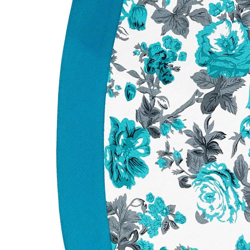 Swayam Delphinium Flora Round Table Cover - Six Seater media 4
