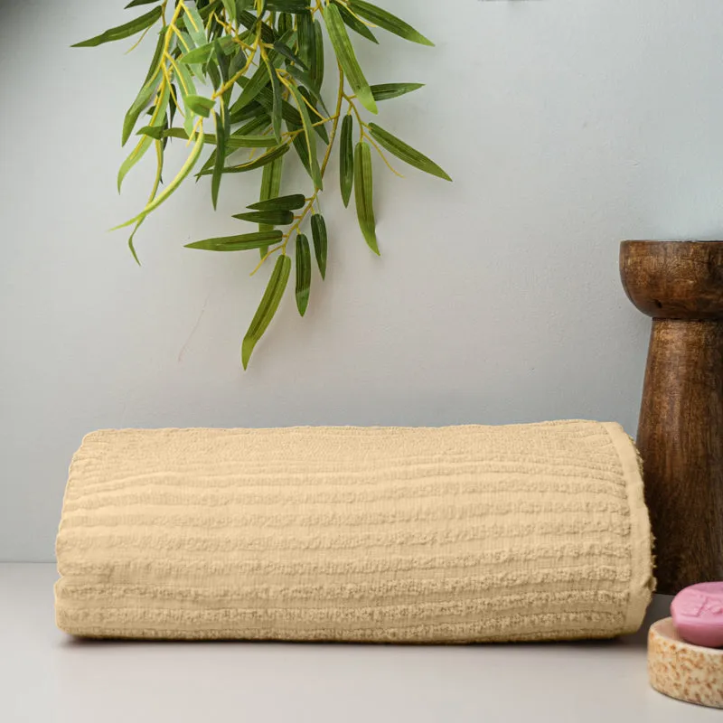 Micro Cotton LuxeDry Striped Bath Towel - Brown media 4