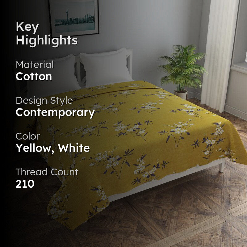 Petal Scatter Cotton Duvet Cover - 210 TC media 2