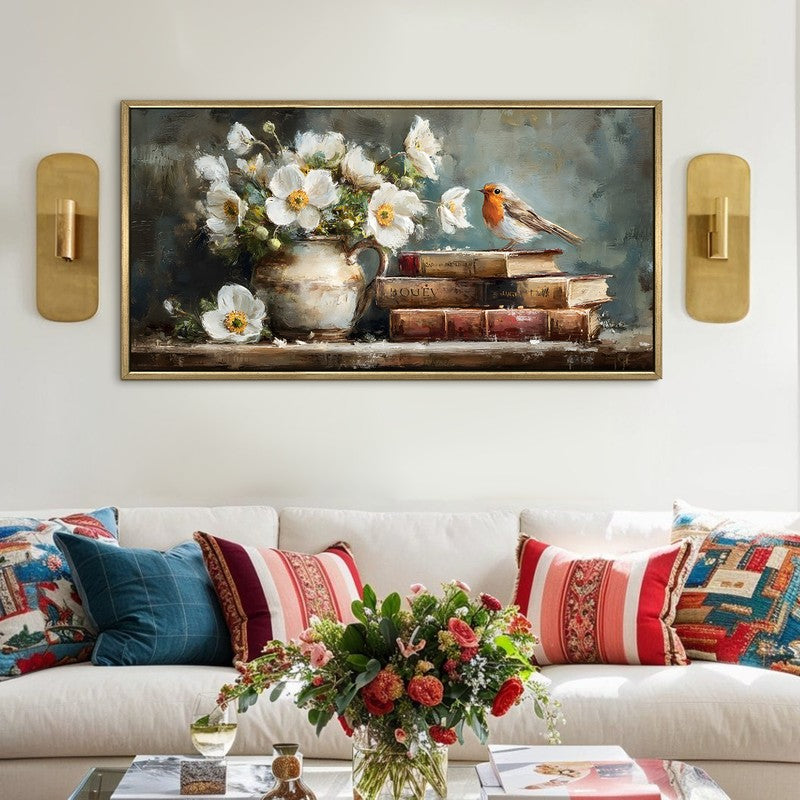 Bloom Delight Canvas Wall Painting With Frame