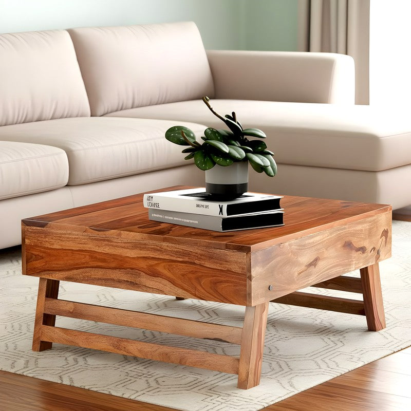 Servon Sheesham Wooden Center Table - Brown