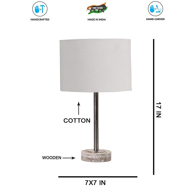 Cotin I Rodin Wooden Table Lamp - Grey,Silver,White media 7