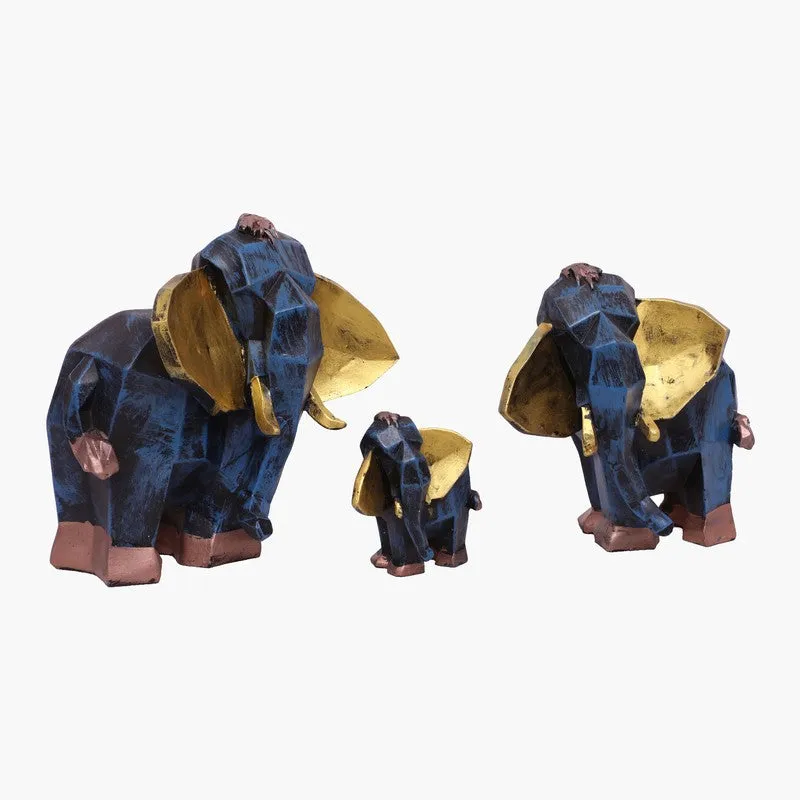 Sacred Elephants Polyresin Showpiece - Set Of Three media 4