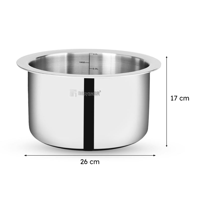 Bergner Argent Triply Tope With Lid - 5900 mL media 8