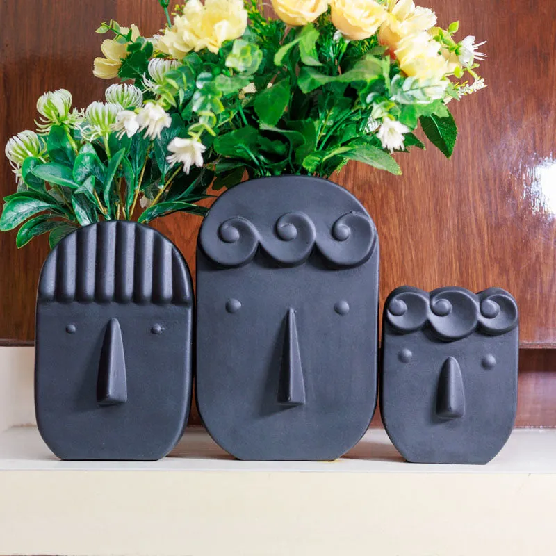 Clayfolk Ceramic Vase (Black) - Set Of Three media 6