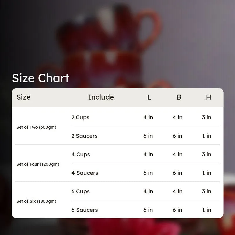 Gramae Handmade Cup & Saucer - 300 ML media 5
