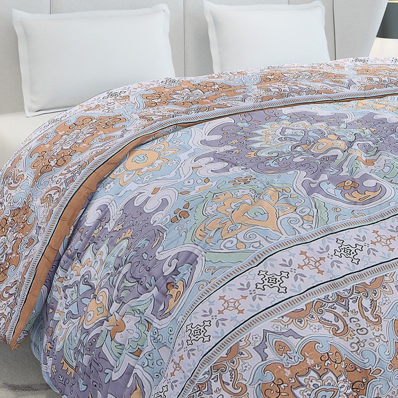 Monte Carlo Prismpath Ethnic Print Polyester Duvet Covers (Brown) - 210 GSM media 5