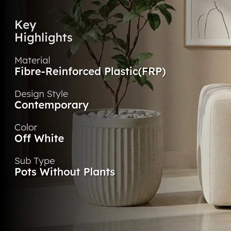Aurelith Floor Planter - Off White - 2