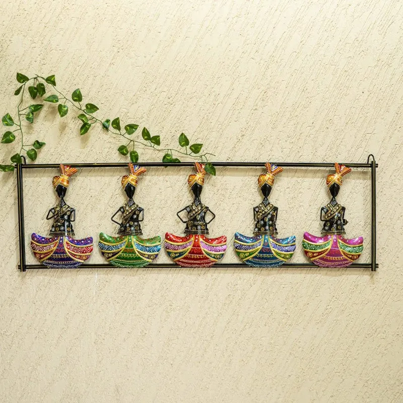 Rajasthani Musician Iron Wall Accents media 3
