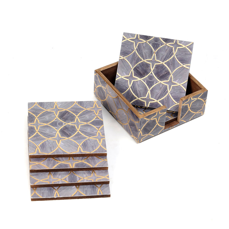 Patterned Muse Coaster - Seven Piece Set media 4